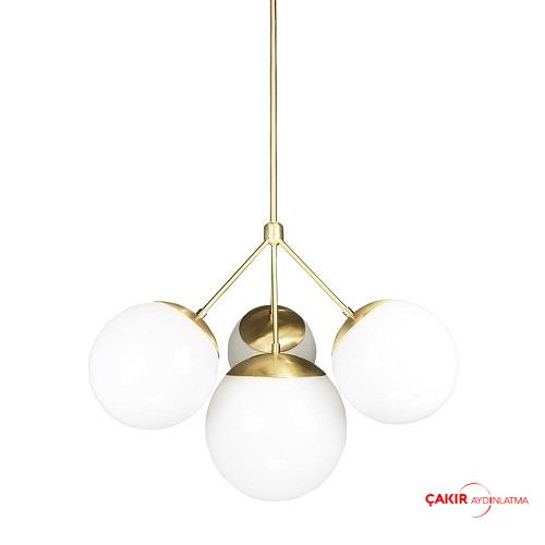 Bistro Küre 4'lü Süt Cam Küre Avize