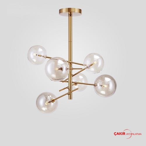 Minimalist Gold Ball Pendant Lamp