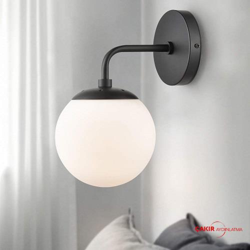 Light Society L-S264 Beyaz Cam Küre Aplik