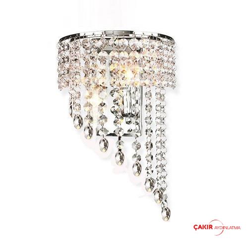 Candellee Kristal Taşlı Modern Aplik