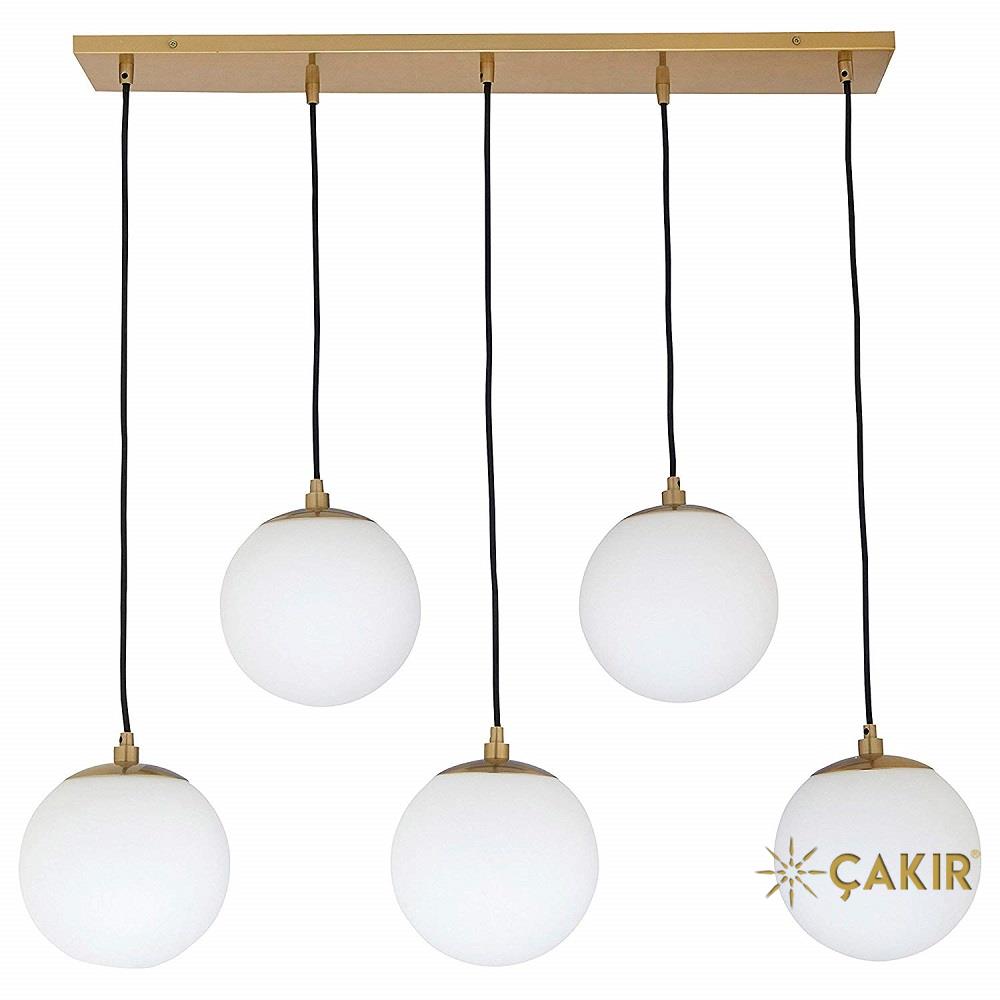 Rivet Eclipse Mid Century Modern 5li Sıralı Gold Sarkıt
