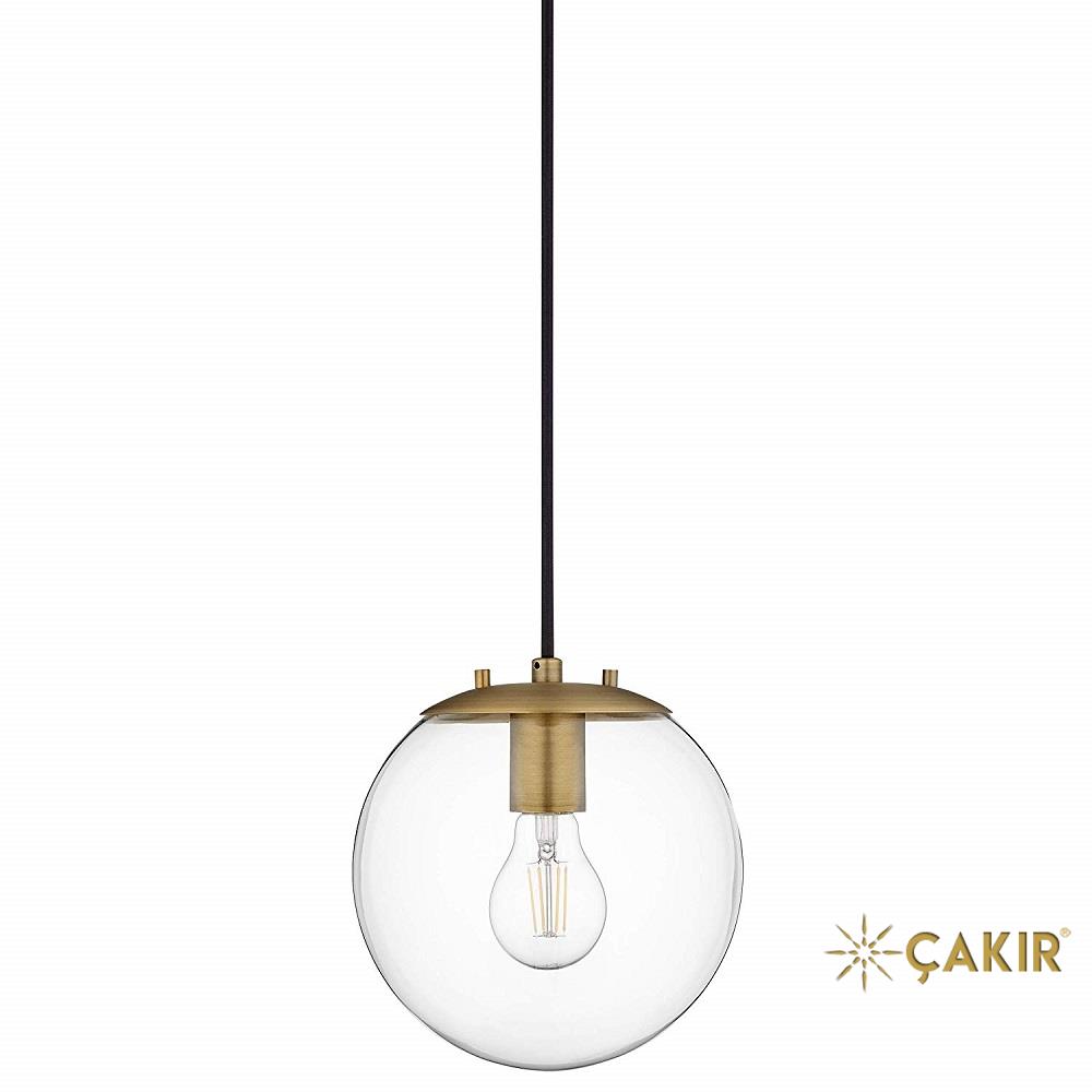 Sferra Cam Küre Modern Sarkıt - Altın