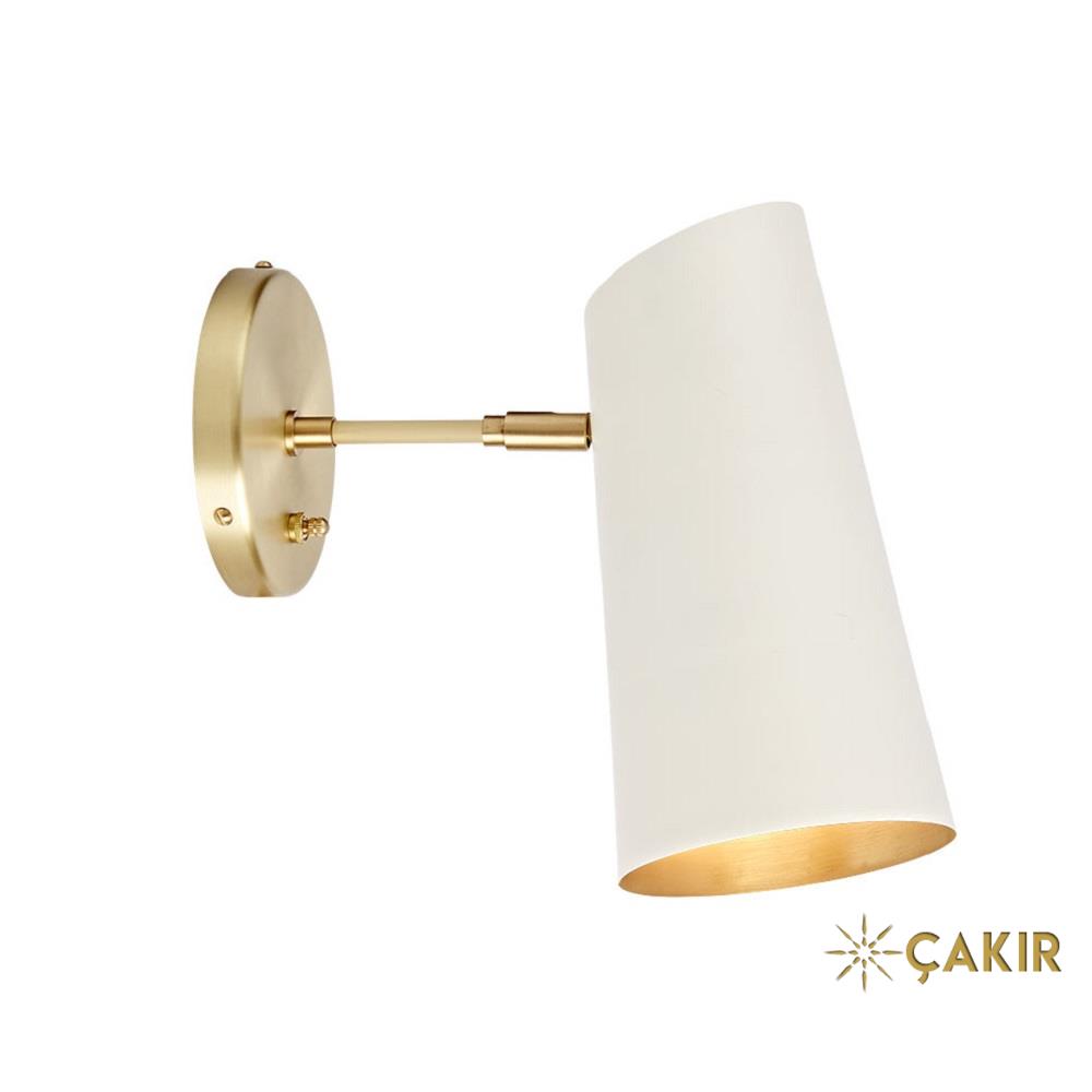 CYpress Minimalist Modern Aplik - Beyaz - Altın Rozans