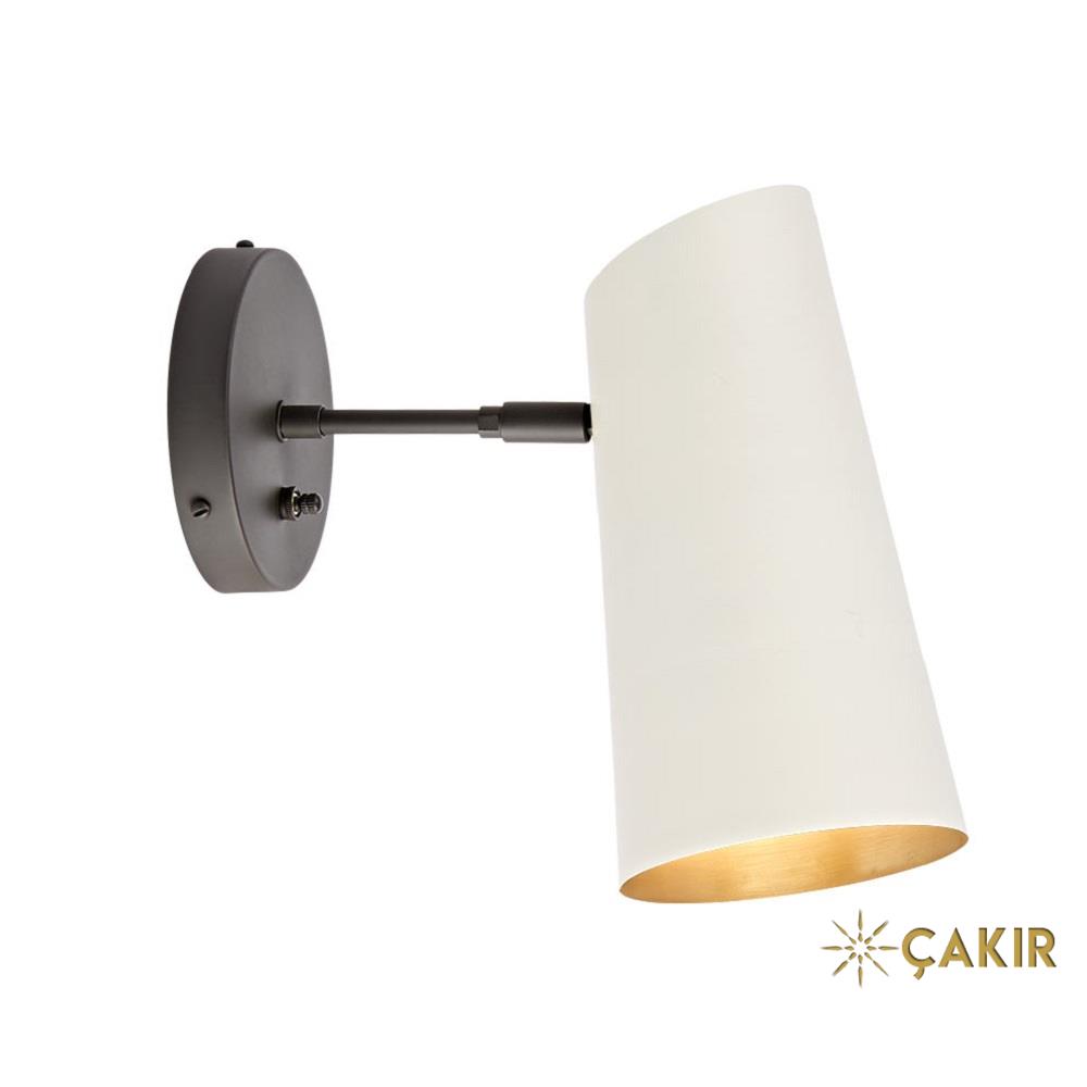 CYpress Minimalist Modern Aplik - Beyaz - Siyah Rozans