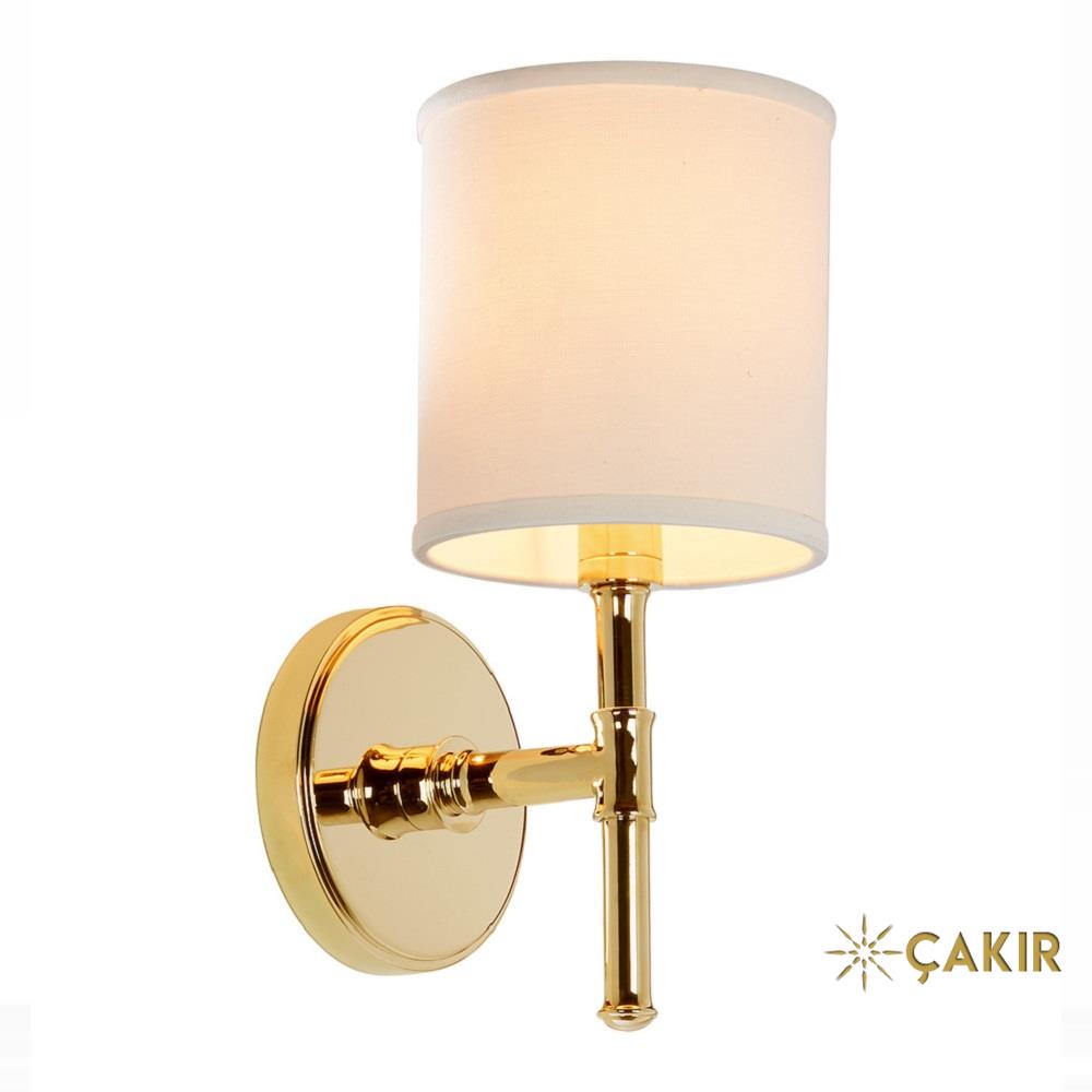 Bamboo Kısa Kollu Modern Aplik - Altın Sarısı