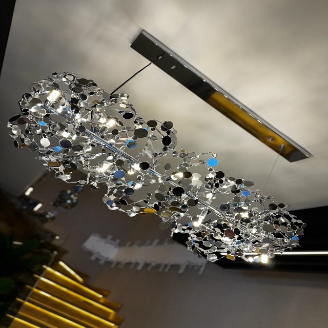 Polka Dot Chrome Chandelier