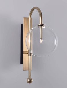ball glass wall lamp