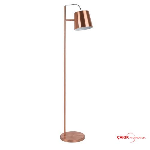 Gold-Rose Color Floor Lamp with Metal Lampshade