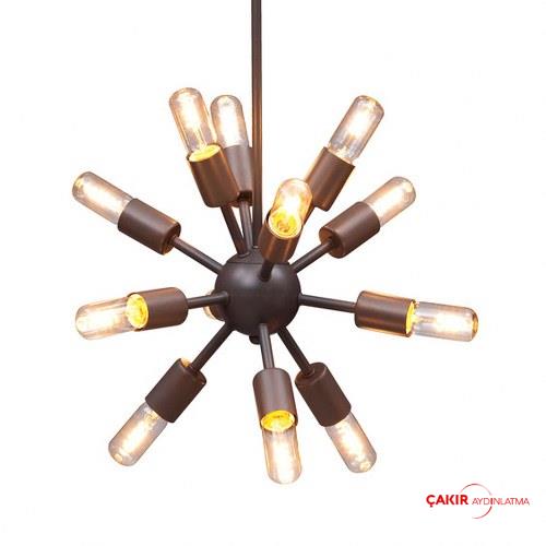 Retro Stil Metal Kahve 15'li Sarkıt