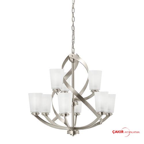 Kichler Layla 26&quot; 9 Kollu Nikel Avize