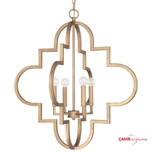 Quatrefoil Antique Brass Modern Pendant Lamp