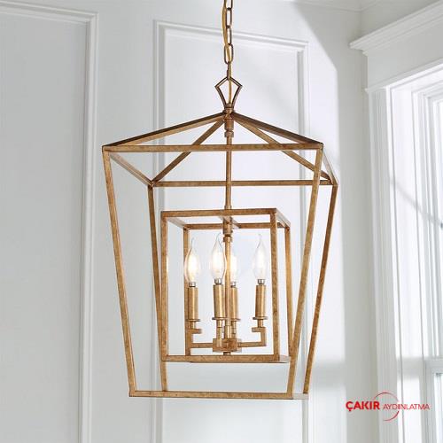 Distressed Geometric Flare Fener Formlu Avize